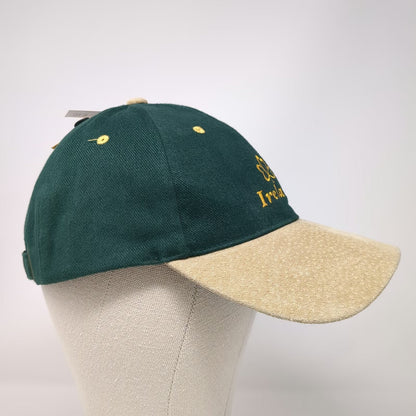 Allcraft Baseball Cap Green Beige Gold One Size Ireland Shamrock Suede Brim hat