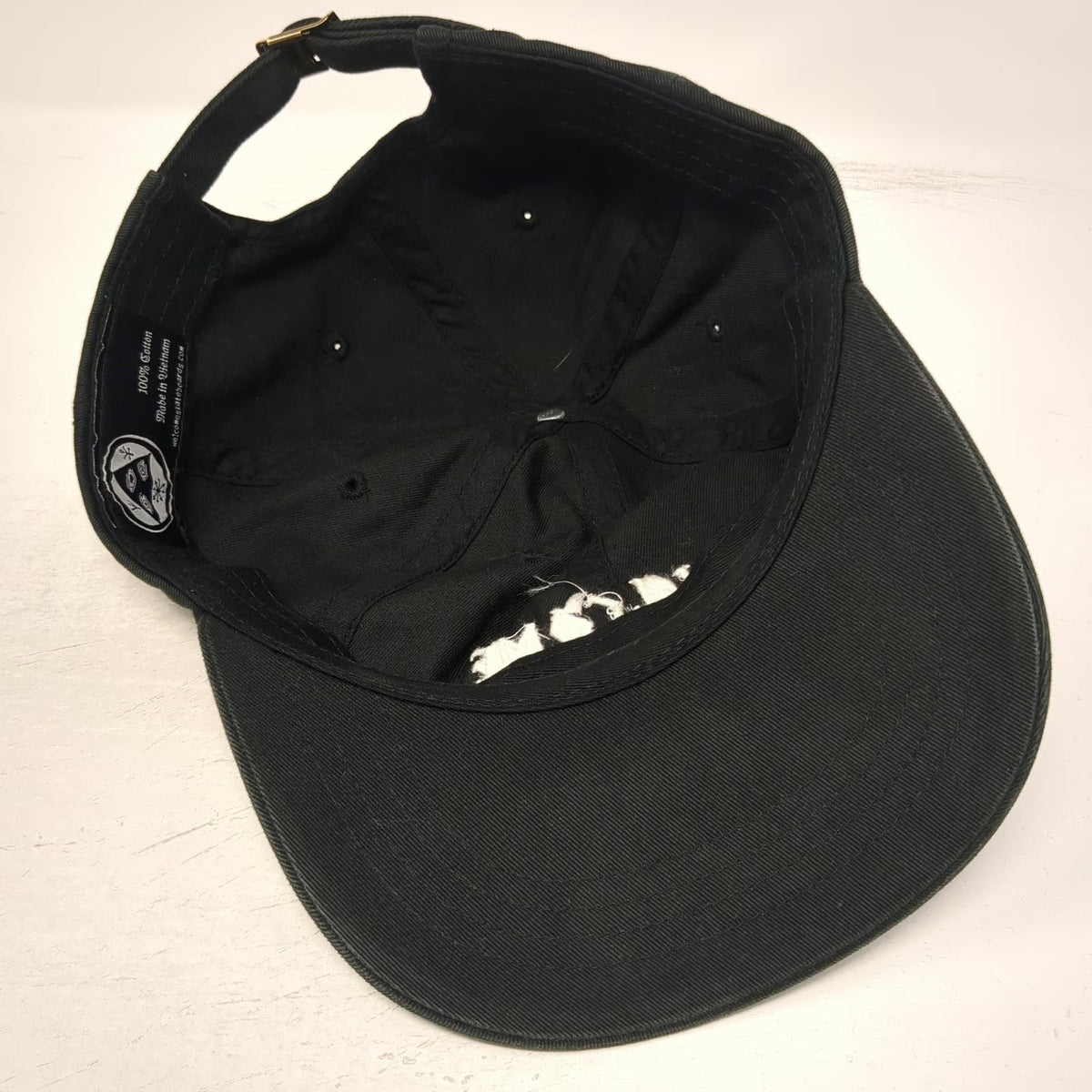 Welcome Skateboards Baseball Cap Black One Size WELCOME Embroidery Slideback Hat