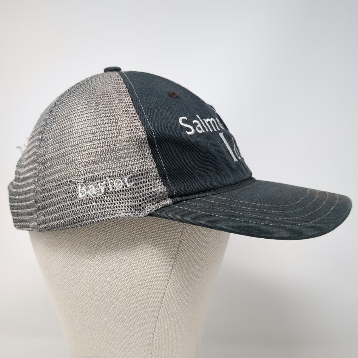 Richardson Trucker Hat Black L Salmon Idaho Embroidered Blue Bird Mesh