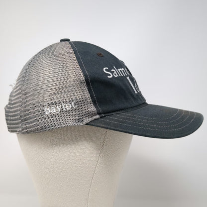 Richardson Trucker Hat Black L Salmon Idaho Embroidered Blue Bird Mesh