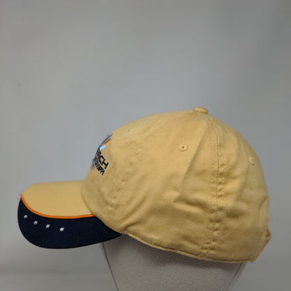 Biloxi Beach Mississippi Strapback Hat Tanish-Yellow Embroidered Bling