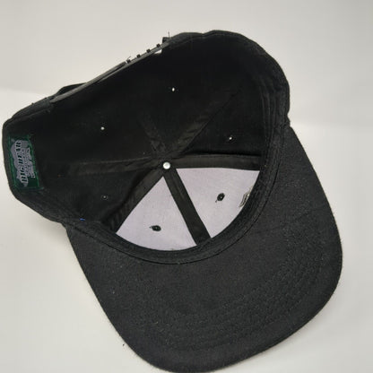 Compton Snapback Hat Black One Size Adjustable Embroidered 6 Panel Big Bear