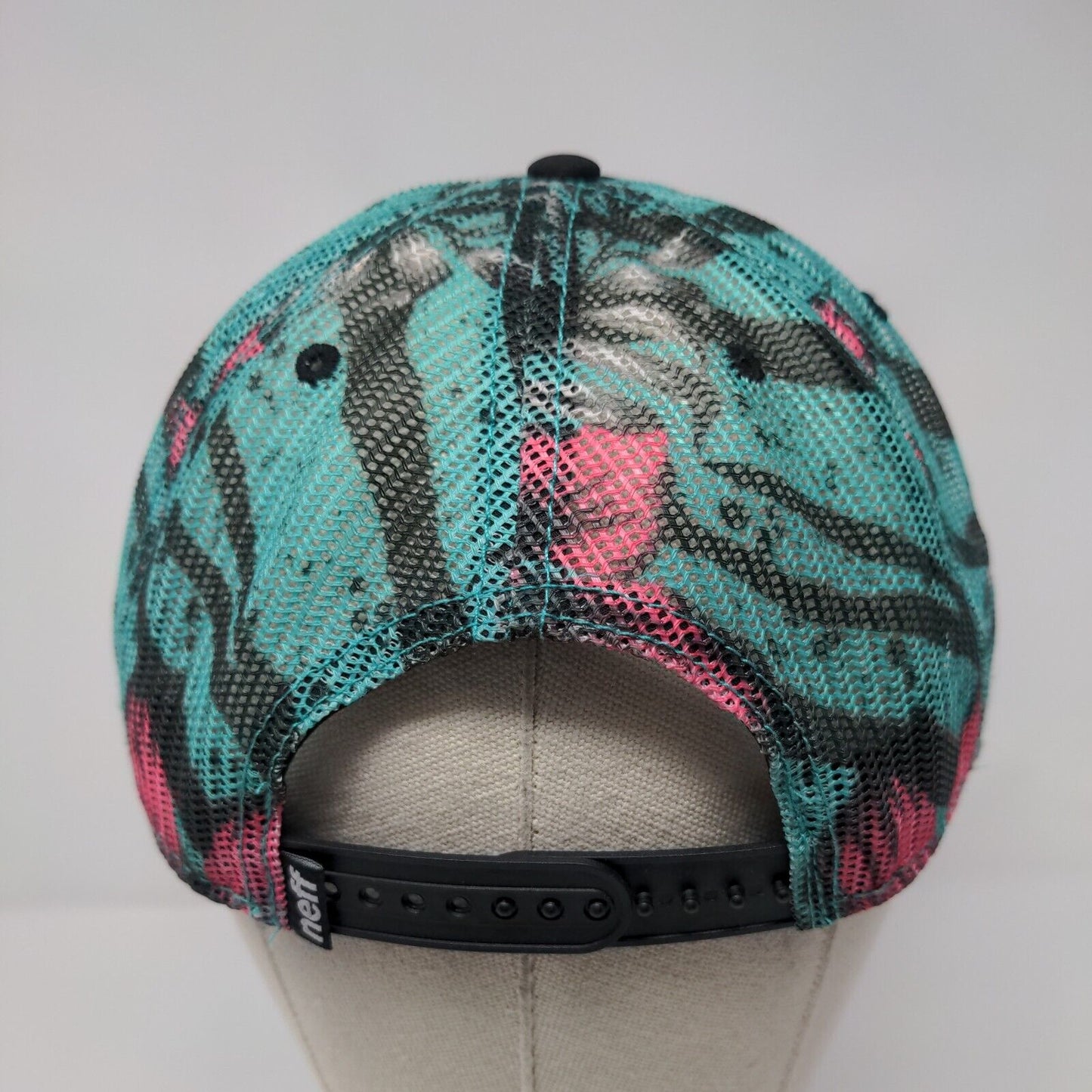 Neff Snapback Mesh Back Trucker Hat Multi One Size Floral Hawaiian