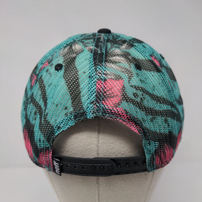 Neff Snapback Mesh Back Trucker Hat Multi One Size Floral Hawaiian