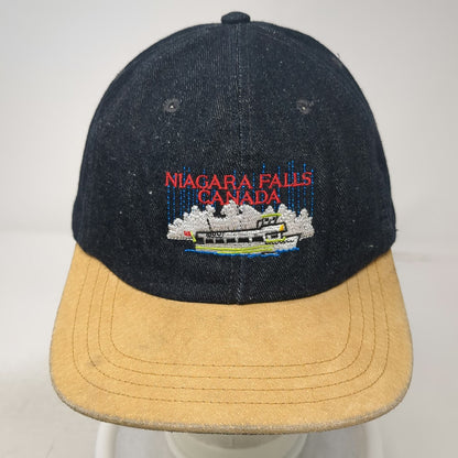 Niagara Falls Canada Baseball Cap Black One Size Denim Boat Tour Strapback hat