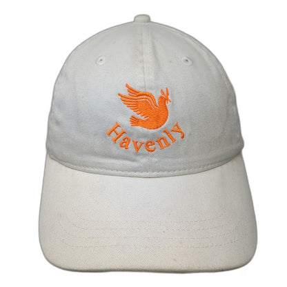 Queensboro Havenly Bird Embroidered Baseball Cap White One Size Slideback Hat