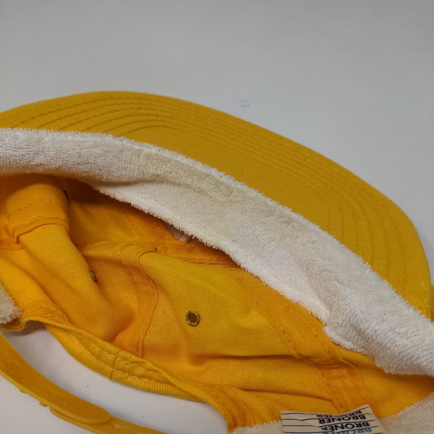 Vintage Broner Snapback Trucker Hat Yellow Access Control Embroidered Logo