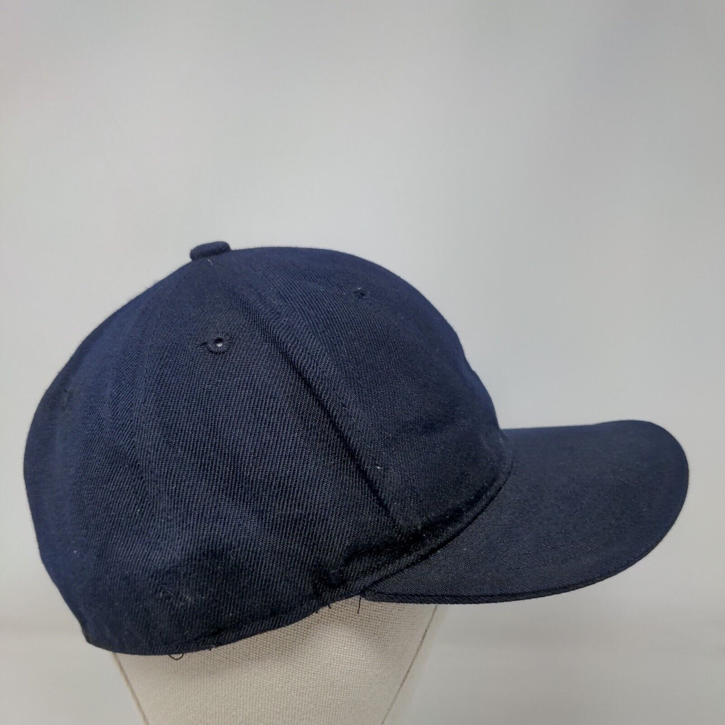 KB Ethos Fitted Hat Blue 7 3/8 Large Breathable Vented Holes 6 Panel Blank