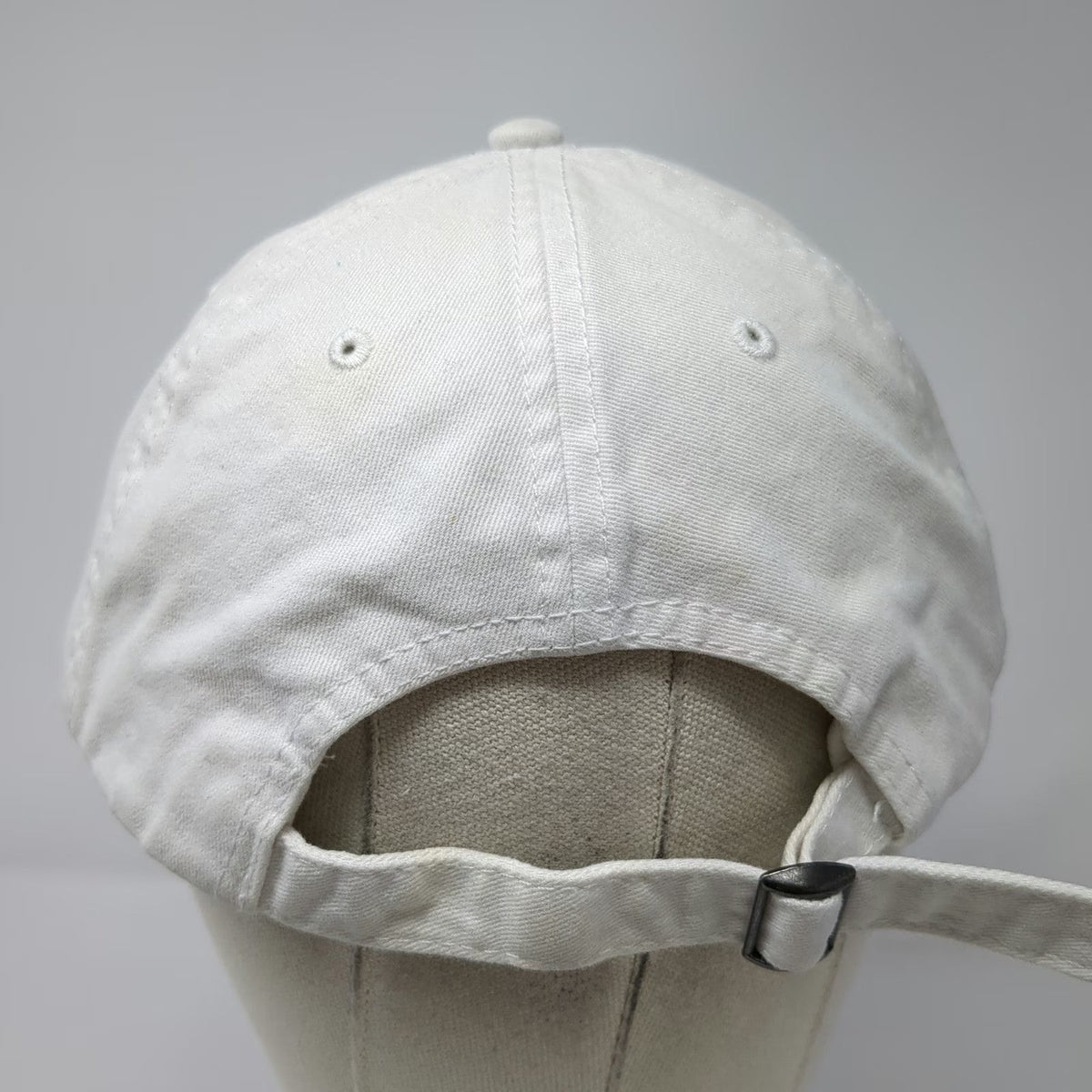 American Eagle Baseball Cap White Blue One Size Embroidered Logo Slideback Hat