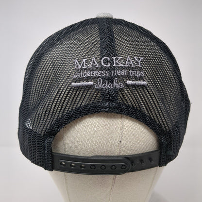 Mackay Wilderness River Trips Idaho Snapback Trucker Hat Gray One Size Mesh Back