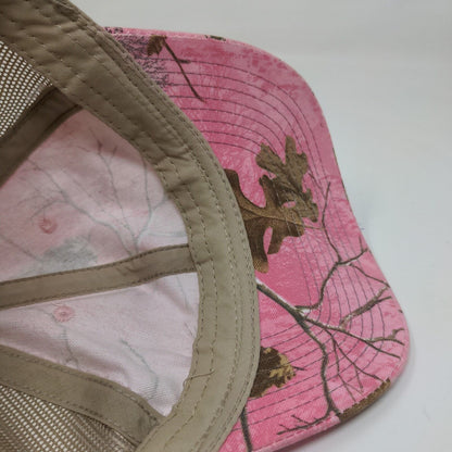 Port Authority Women's Snapback Mesh Back Hat Pink Camo Adjustable Savage Logo