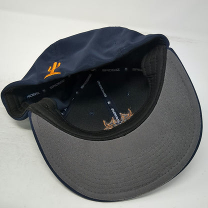 Spiderz Baseball Cap Blue S/M Embroidered Spider Cactus Stretch Fit Hat