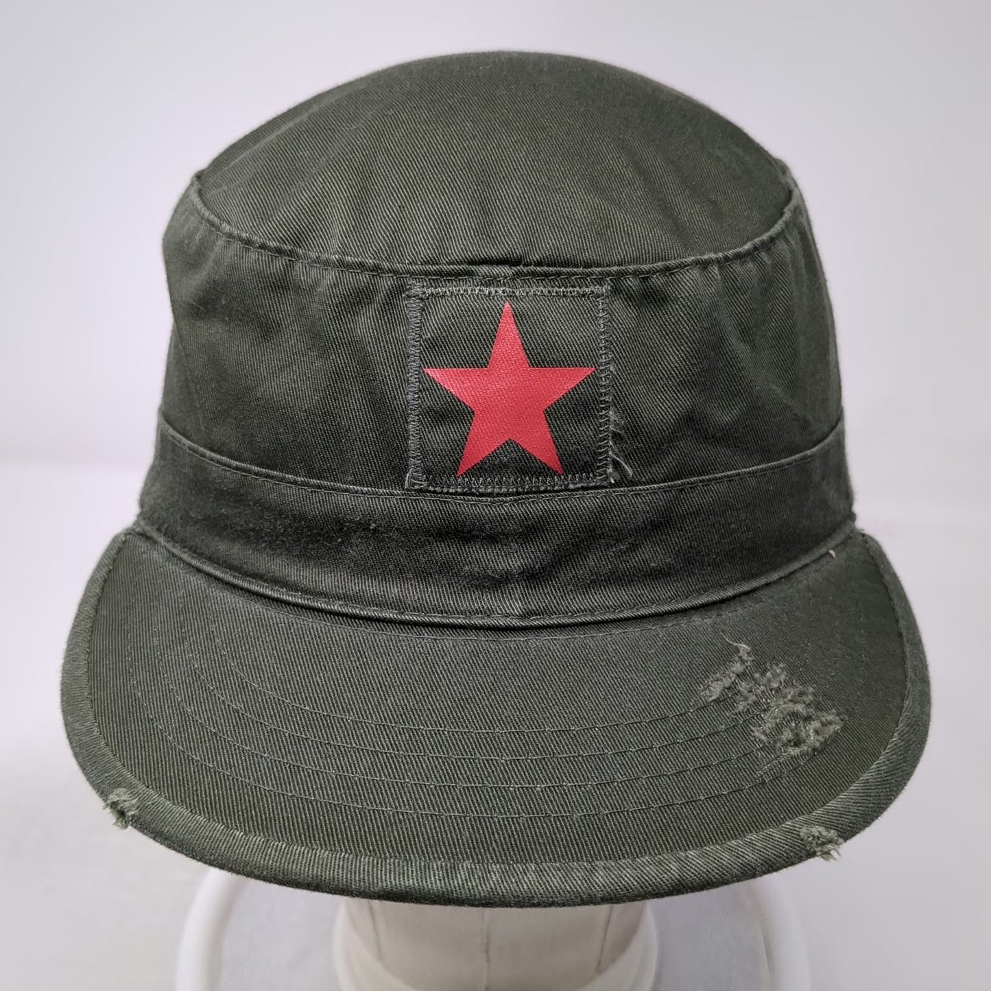 Army Cap Green 7 1/4 Red Star Military Style Combat Surplus Work Gear Hat