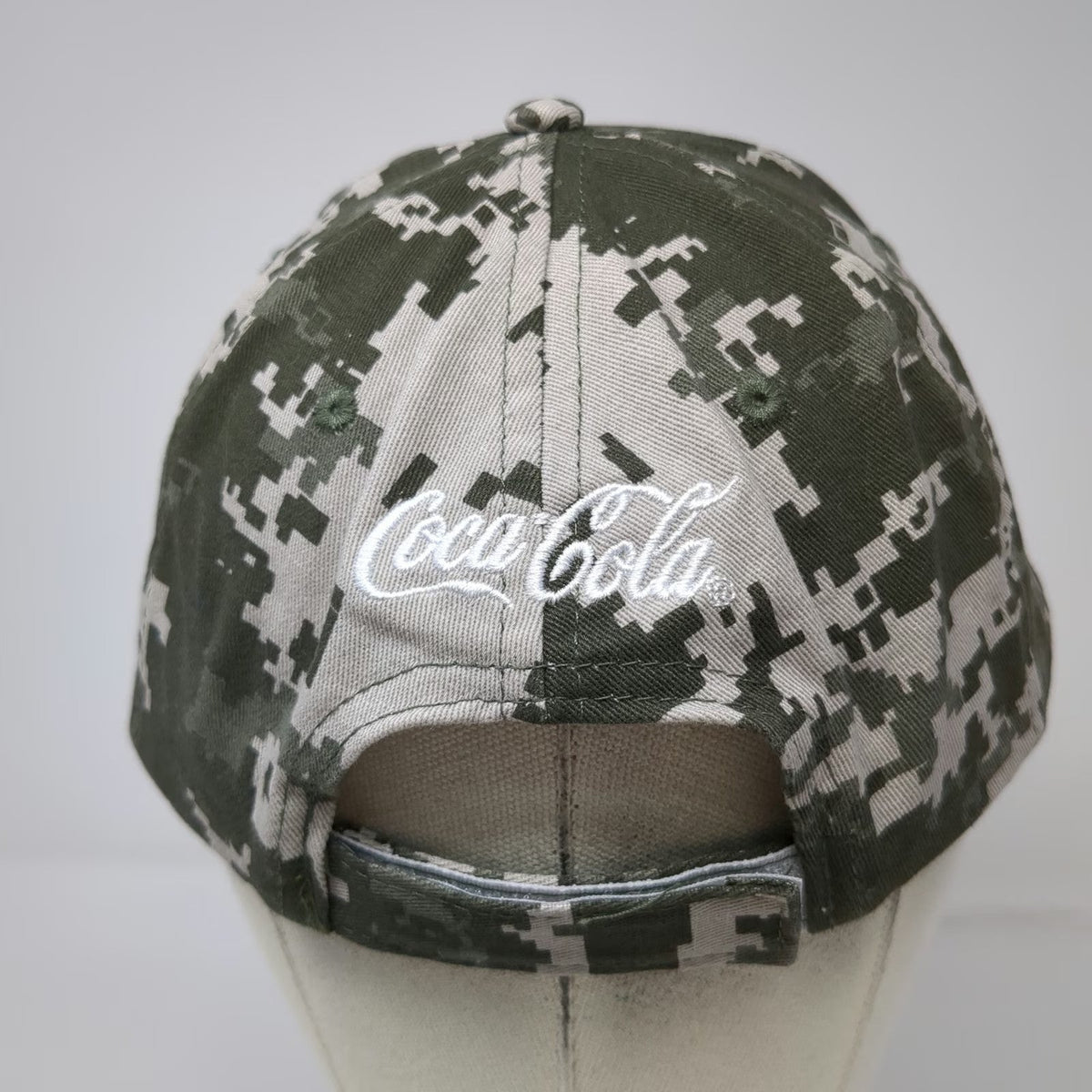 BWM Global Baseball Cap Green OSFM Digital Camo Coca-Cola W Eagle Logo Hat Strap