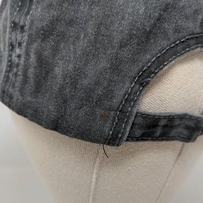 Unbranded Slideback Hat Black OSFM Adjustable Solid Blank Vent Holes