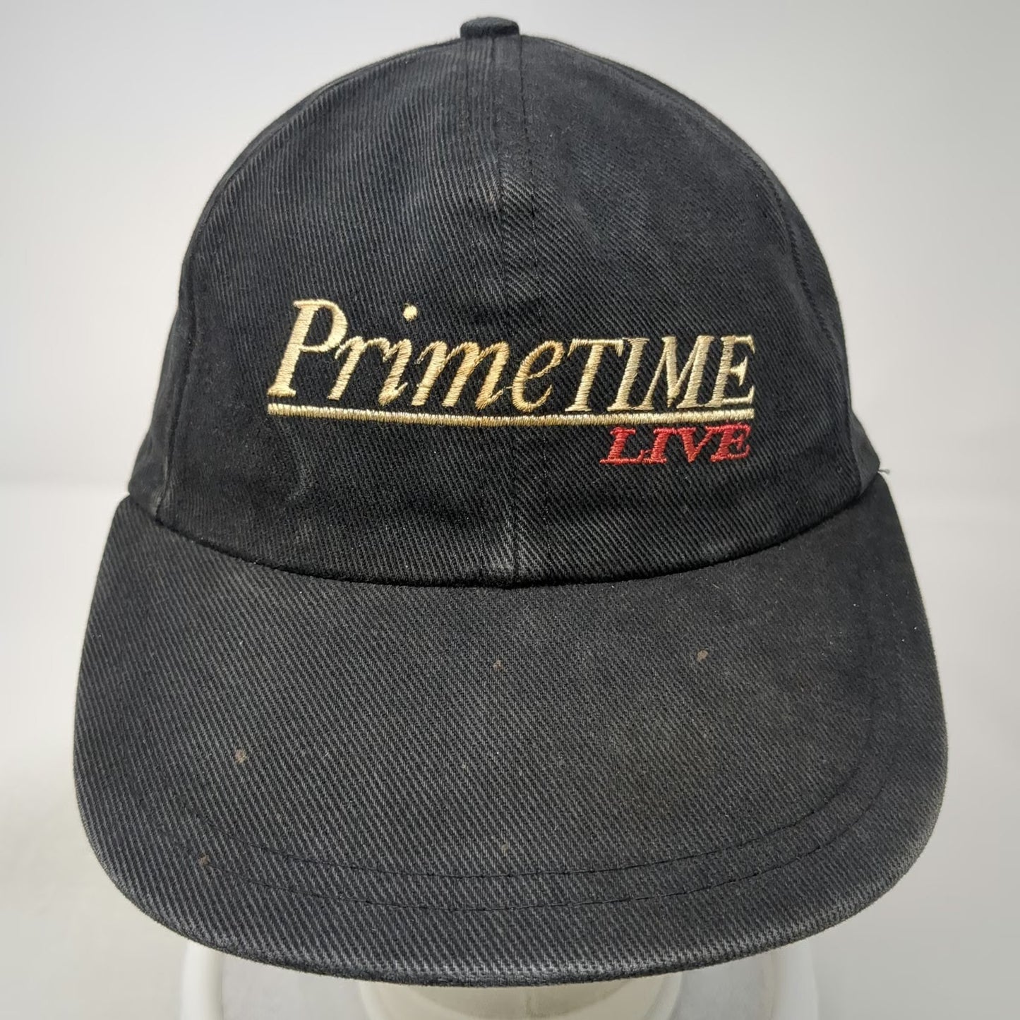 ABC News PrimeTime Live Hat Black Vintage Baseball Cap Adjustable Slideback