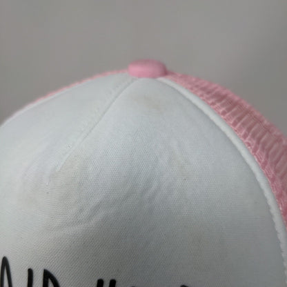 Mermaid Hair Don't Care Snapback Mesh Back Trucker Hat Pink 5-10 Years