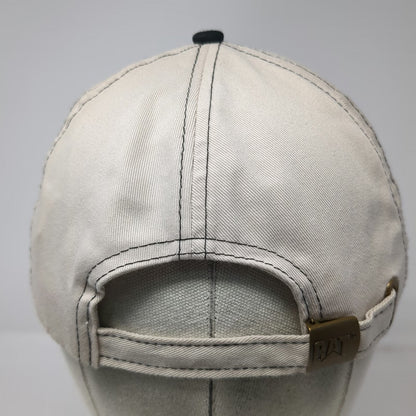 Caterpillar CAT Baseball Cap Black Beige One Size Contrast Stitch Logo Work Hat
