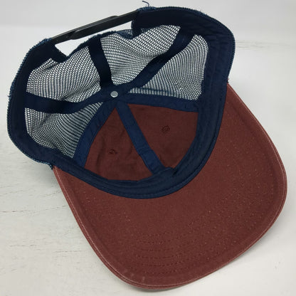 The North Face Trucker Hat Red Blue One Size Snapback Logo Patch California Hat
