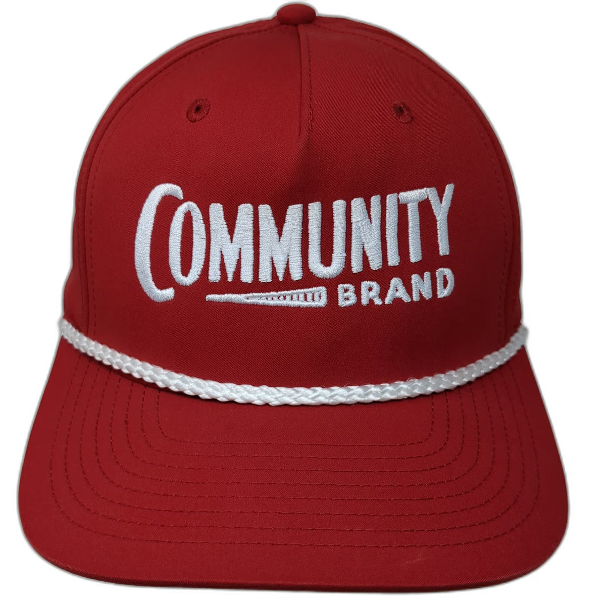 Richardson 5 Panel Red One Size Community Brand Coffee Rope Snapback Hat 1919