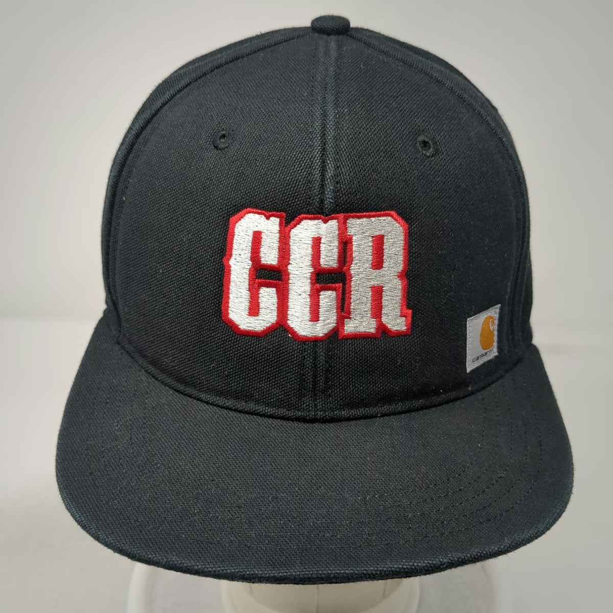 Carhartt Snapback Black One Size CCR Embroidery Flat Brim Cotton Workwear Hat