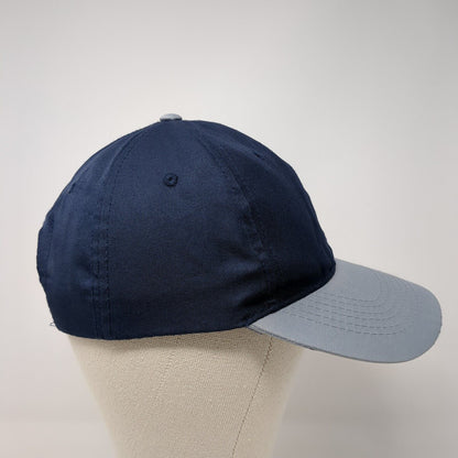 Unbranded Snapback Hat Blue One Size Adjustable Vented Holes 6 Panel Blank
