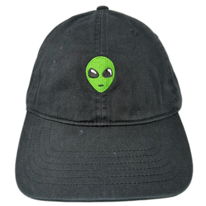 No Boundaries Baseball Cap Black One Size Alien Embroidered Slideback Hat