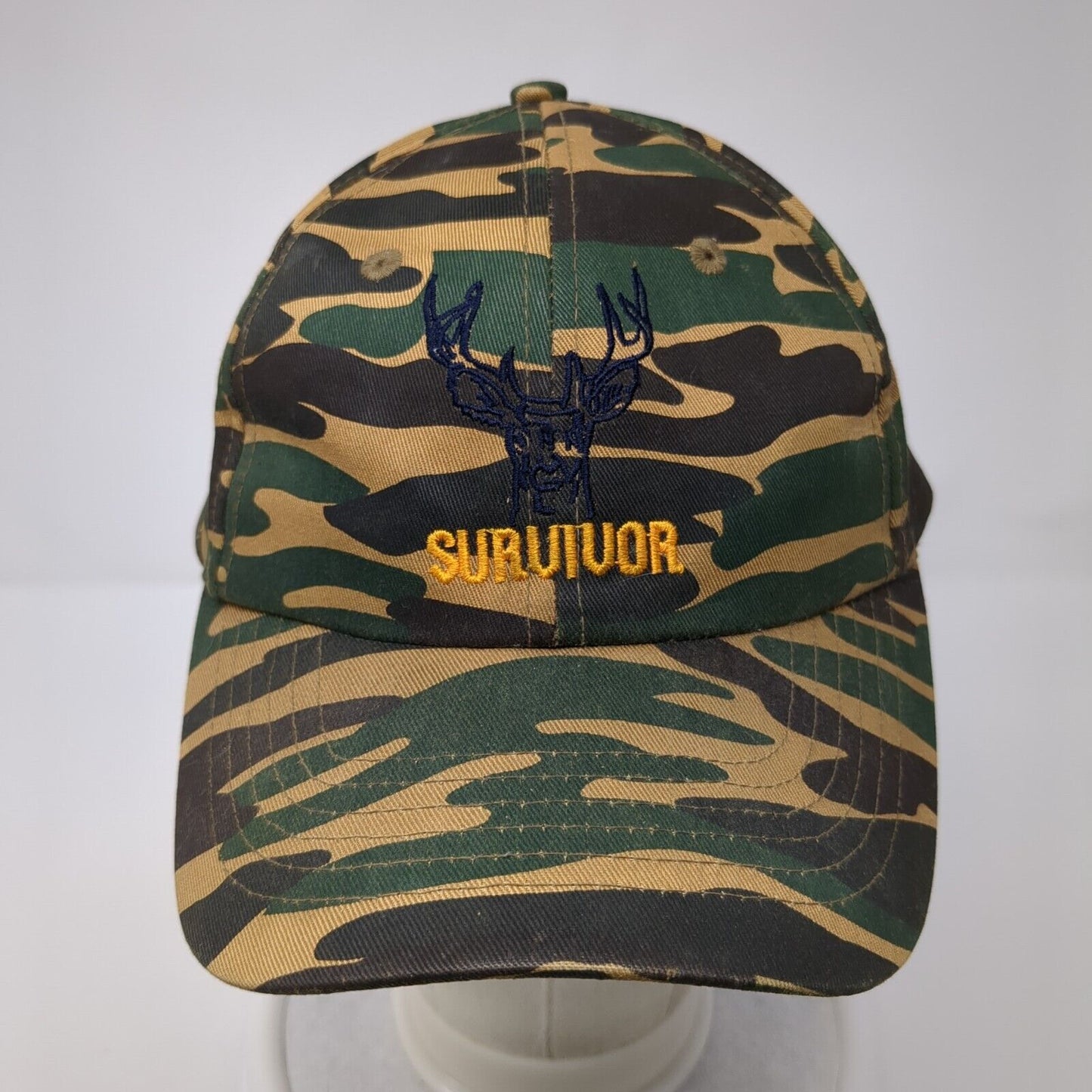Survivor Strapback Hat Camouflage One Size Adjustable Embroidered 6 Panel
