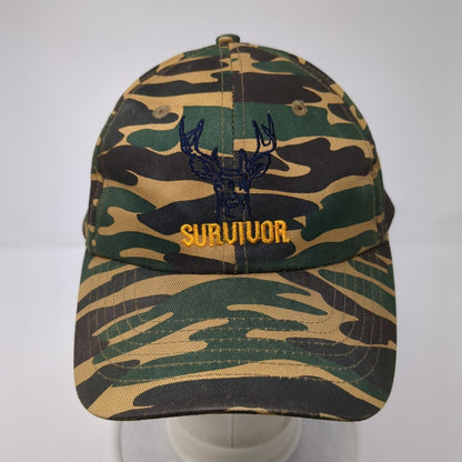Survivor Strapback Hat Camouflage One Size Adjustable Embroidered 6 Panel