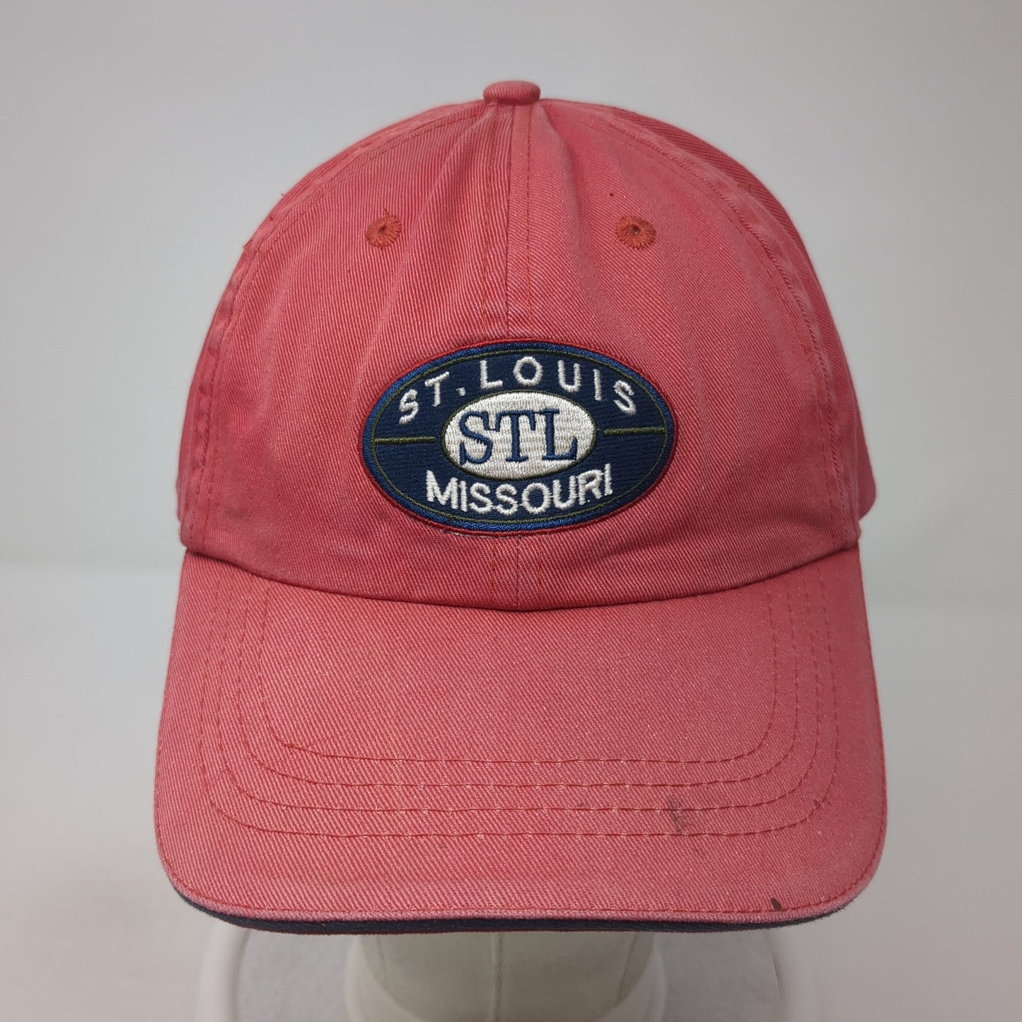 St. Louis Missouri STL Slideback Hat Red One Size Adjustable Fahrenheit
