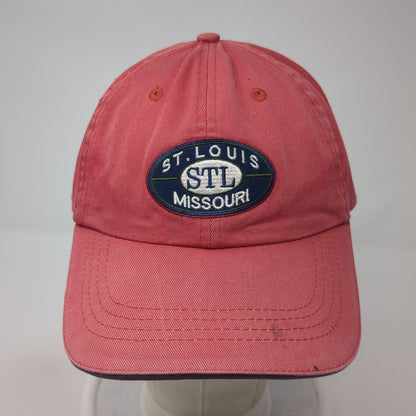 St. Louis Missouri STL Slideback Hat Red One Size Adjustable Fahrenheit