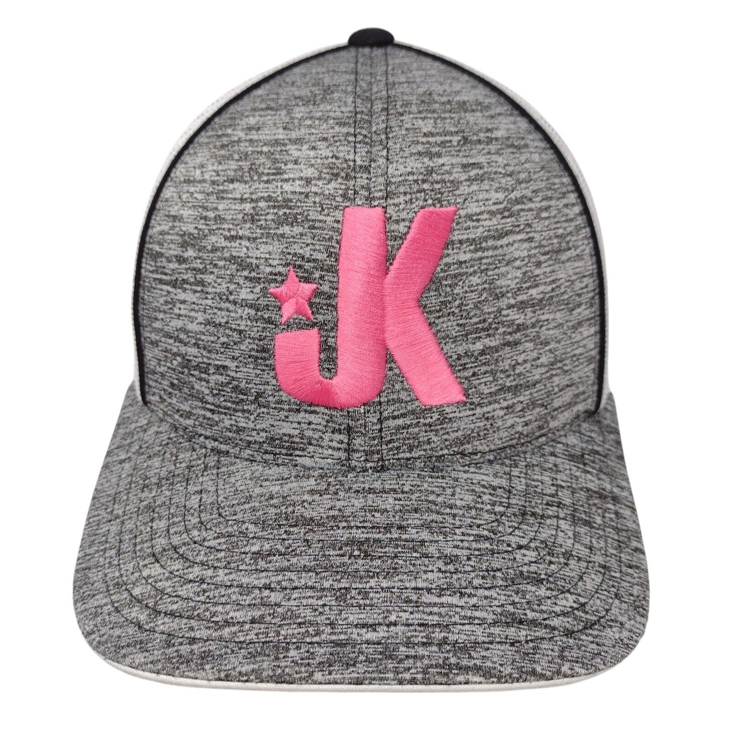 Pacific Headwear Snapback Mesh Back Trucker Hat Gray OSFA Embroidered