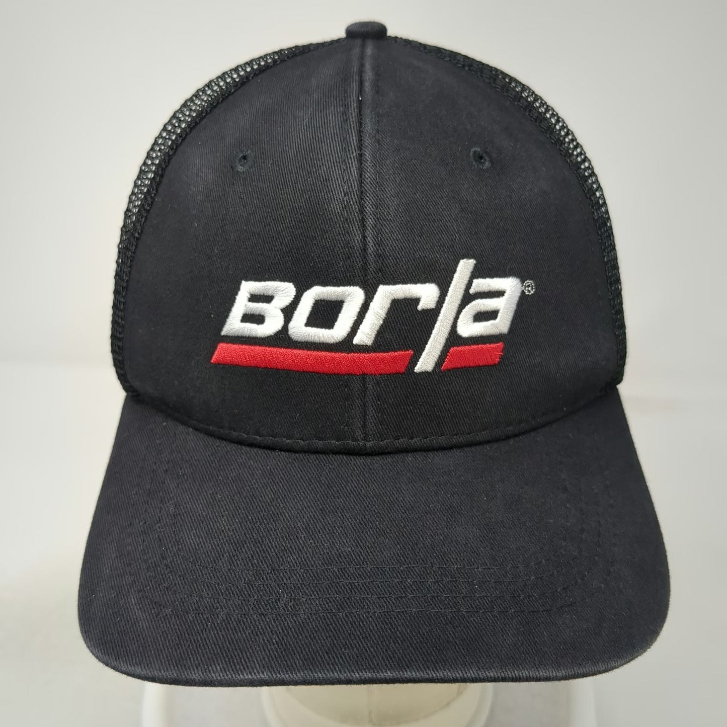 Borla Trucker Hat Black One Size Mesh Back Performance Exhaust Logo Snapback