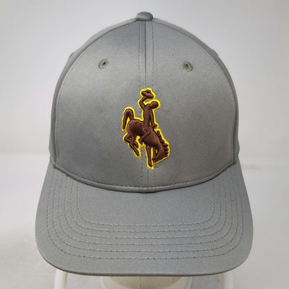 Wyoming Cowboys NCAA Legacy Cap Gray XL Flex Fit Embroidered Bucking Horse Hat