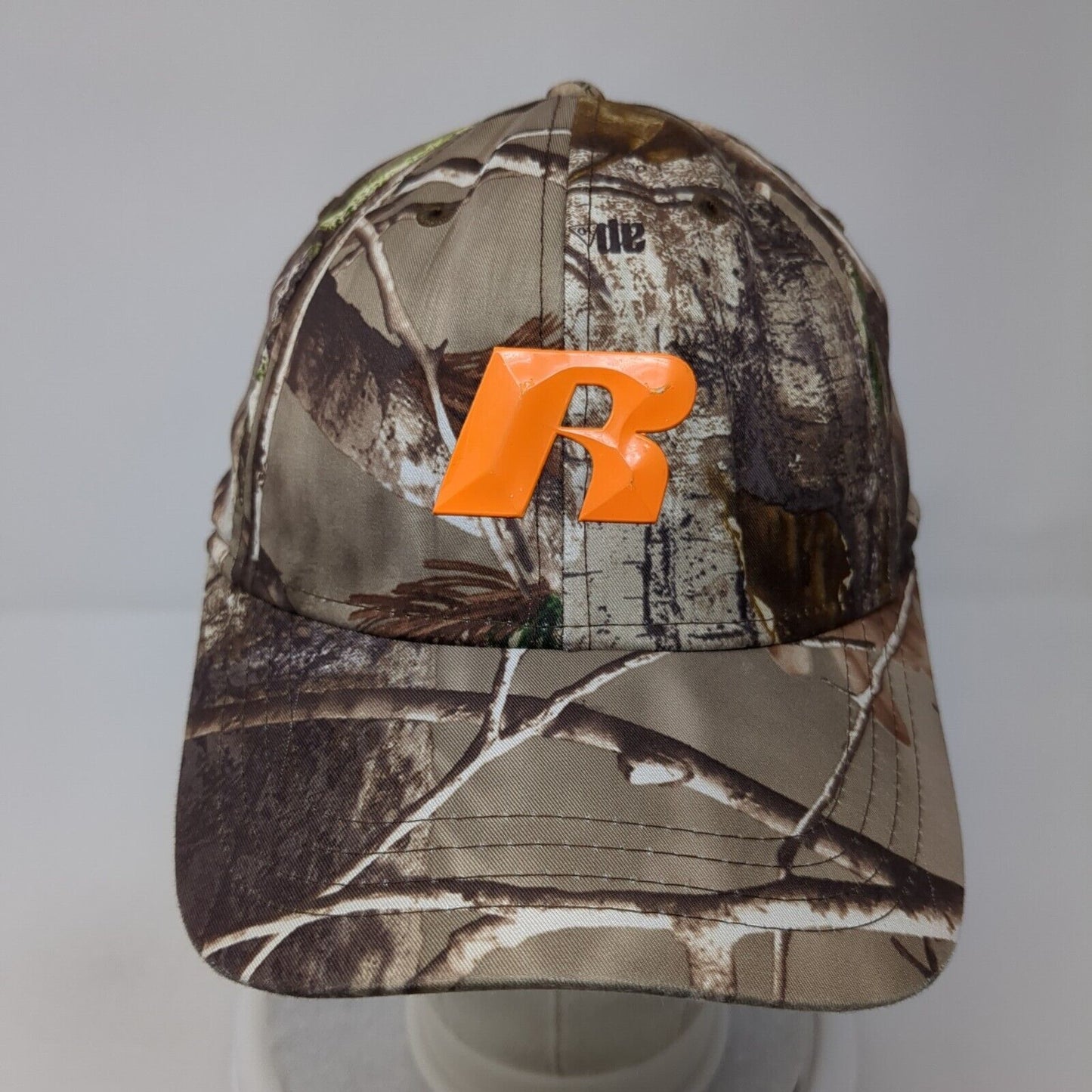 Russell Fitted Hat Camouflage L/XL Lightweight Vented Holes 6 Panel Realtree