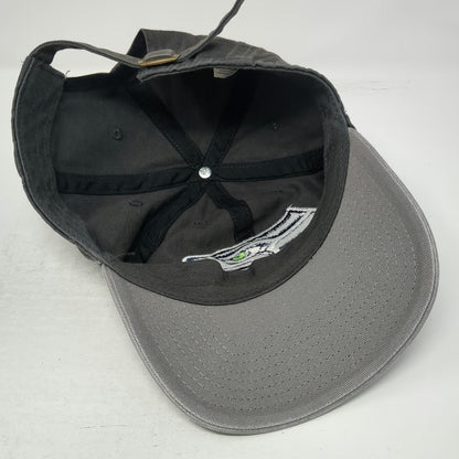 NFL Team Apparel Seattle Seahawks Gray One Size Slideback Hat Cotton Embroidered