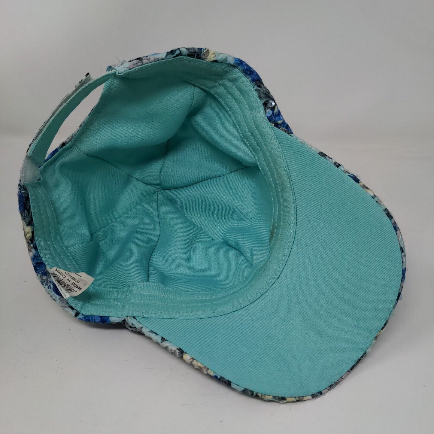Floral Sequin Sparkle Strapback Hat Multi One Size Adjustable 6 Panel