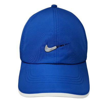 Nike Golf Swoosh Strapback Hat Blue One Size Adjustable Laser Cut