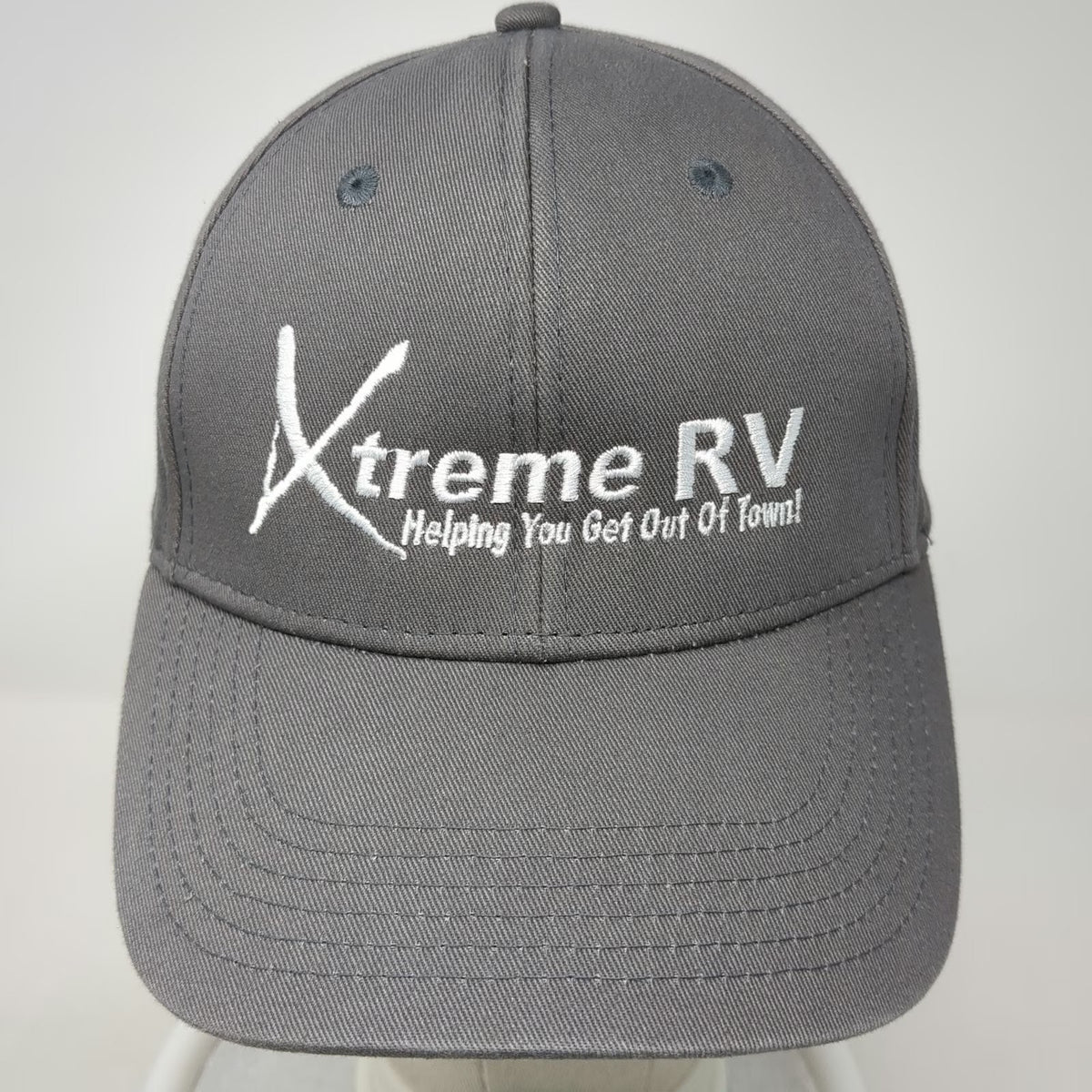 Xtreme RV Gray Baseball Cap One Size Helping You Get Out Of Town Strapback Hat