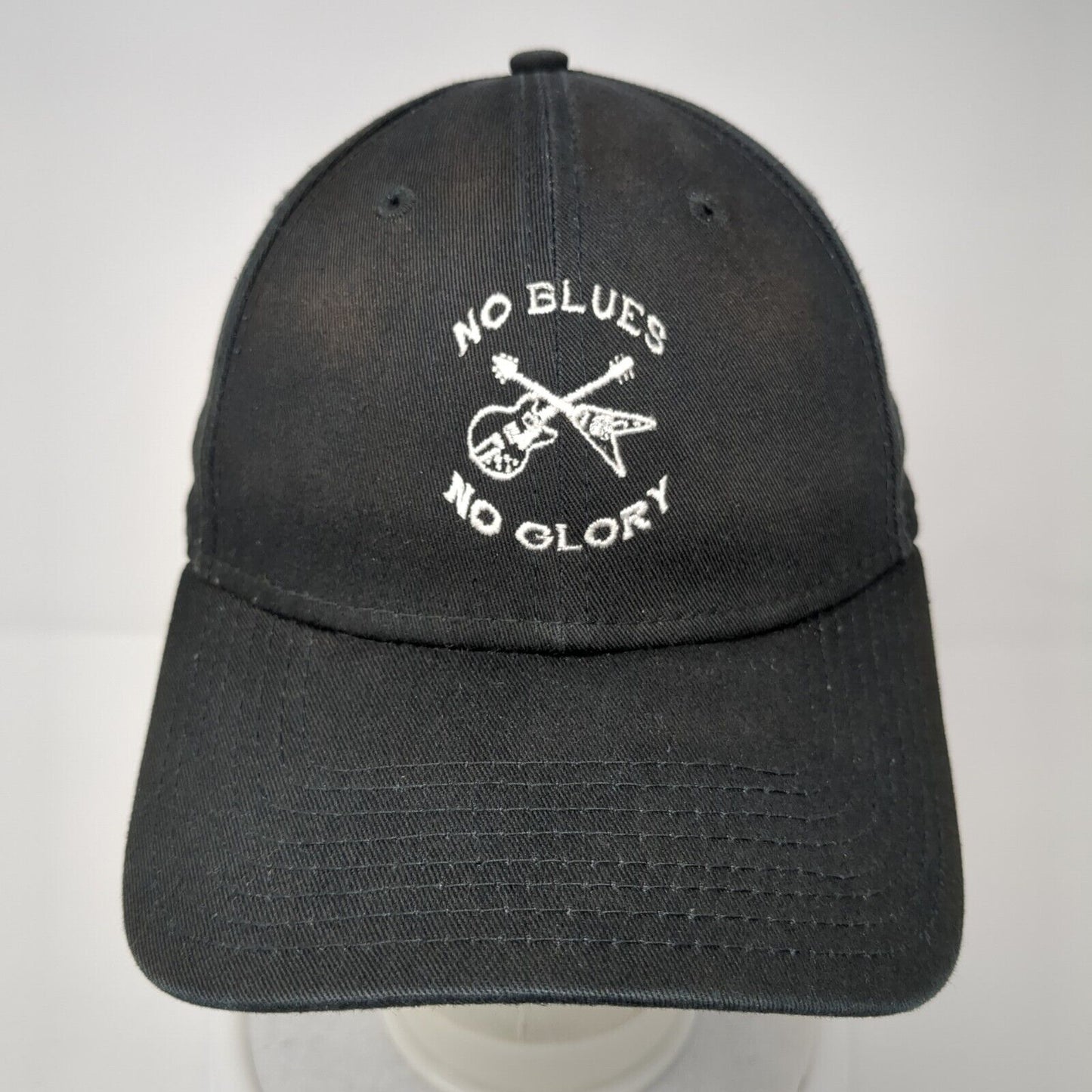 No Blues No Glory Strapback Hat Black One Size Adjustable Embroidered New Era