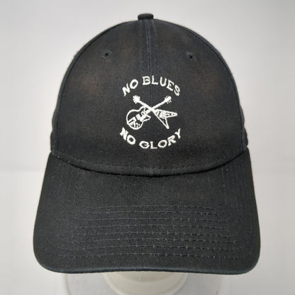 No Blues No Glory Strapback Hat Black One Size Adjustable Embroidered New Era