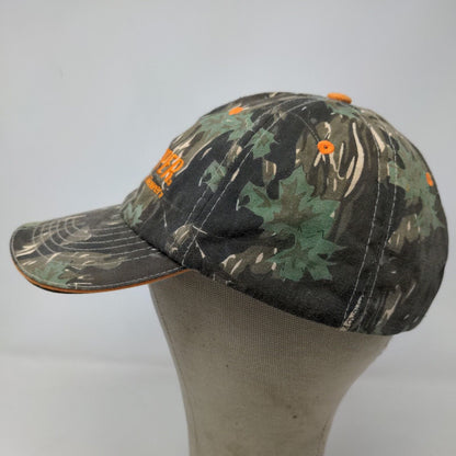 Hit Wear Men's Strapback Camo Hat Green OSFA Embroidered Dixie Chopper Logo