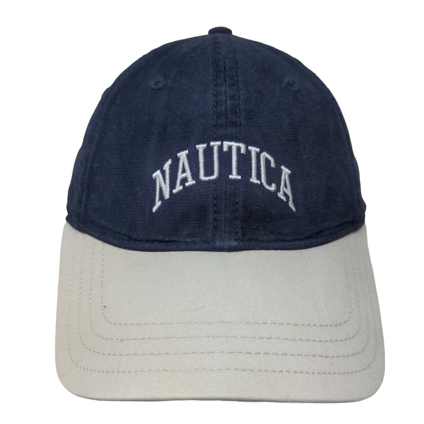 Nautica Slideback Hat Blue One Size Adjustable Embroidered 6 Panel Cotton
