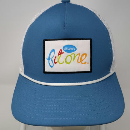 Pacific Headwear Trucker Hat Blue White OSFM Rope Snapback Mesh St Lukes FitOne
