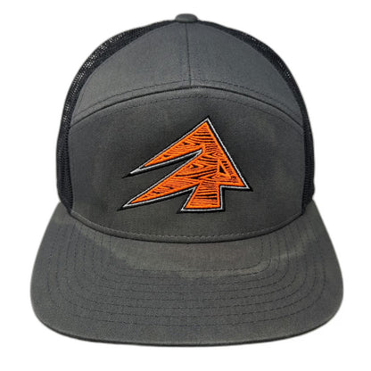 Richardson Trucker Hat Gray One Size Mesh Snapback Flat Brim Arborwear Logo