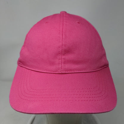Unbranded Strapback Hat Pink One Size Adjustable Vented Holes 6 Panel Blank