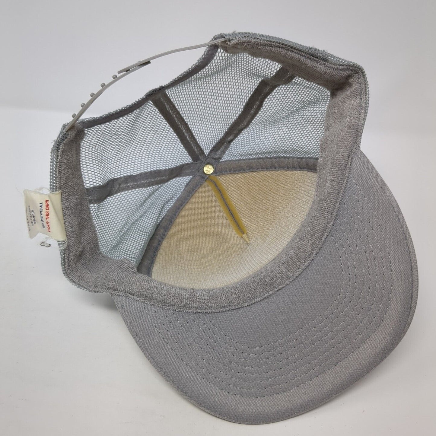 Vartan Snapback Mesh Back Rope Trucker Hat Gray One Size Solid Otto