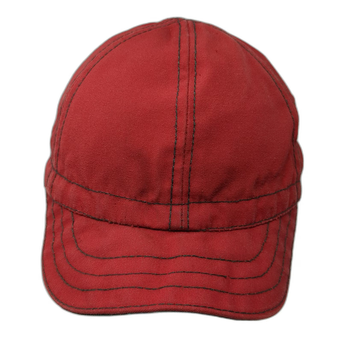 Landry Cap Baseball Cap Red 7 1/8 Fitted Contrast Stitch Green Underbrim Hat