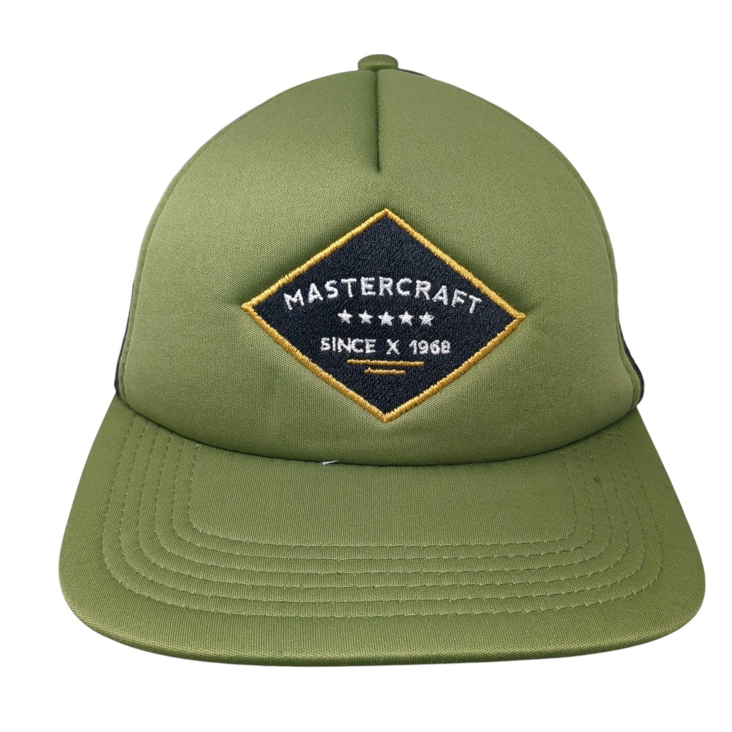 Mastercraft Snapback Trucker Hat Green One Size Adjustable Mesh Back BIG X