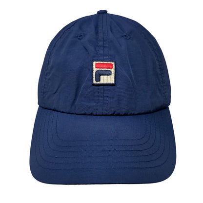 FILA Snapback Hat Blue One Size Adjustable Solid 6 Panel Vent Holes